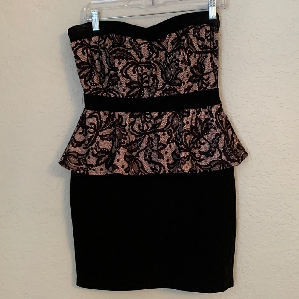 Heart Soul black/pink mini 
 neckline party dress. Size XL